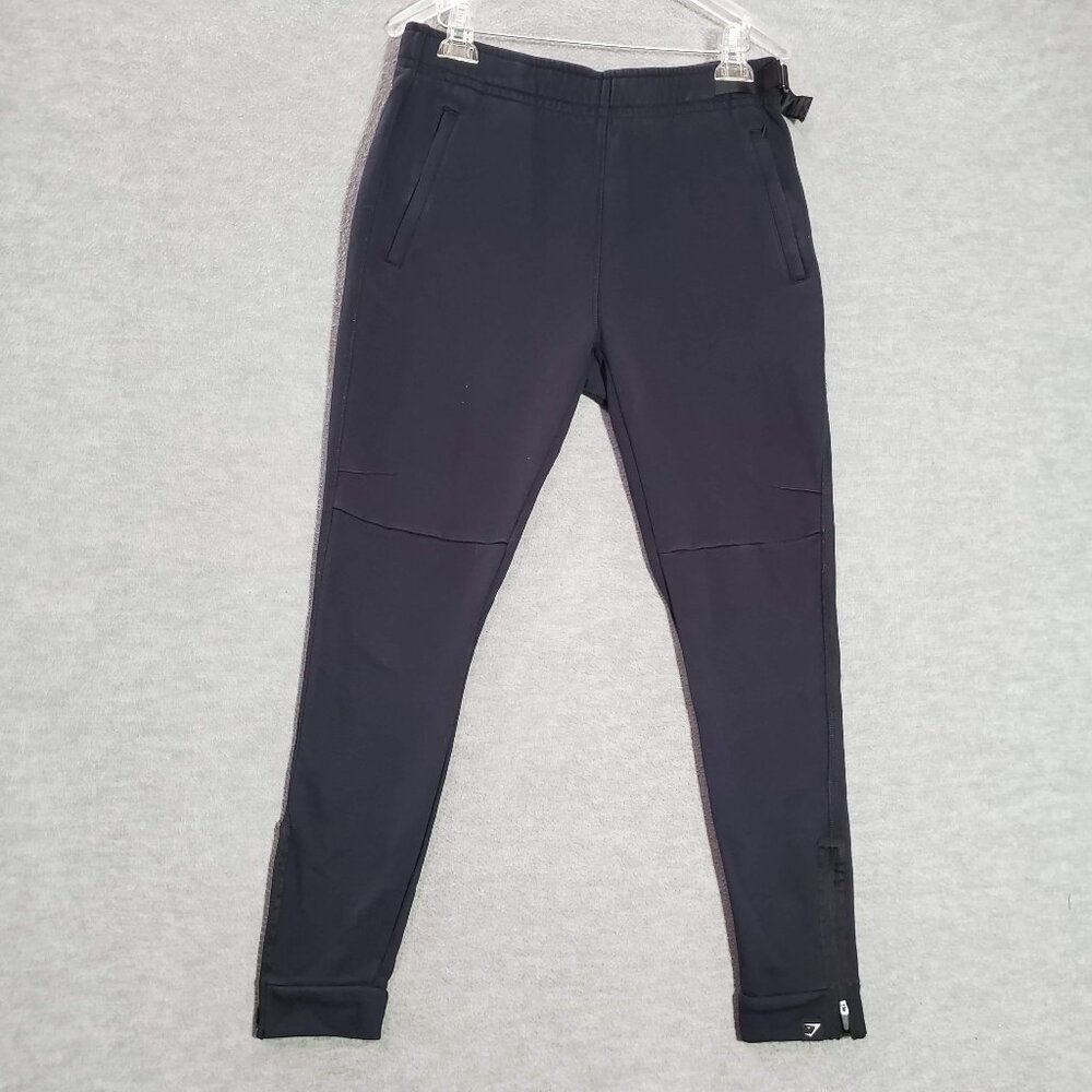 Gymshark Women Pants Joggers Medium Black Workout Fitness Logo High Rise Pockets